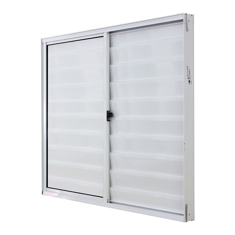 Janela de Alumínio Veneziana 100x150x08cm CRV Classic 3 Folhas Branca – 3023