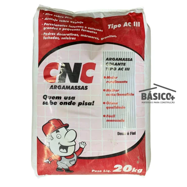 CNC AC III Argamassa Piso sobre Piso Flexível e Porcelanato 20kg