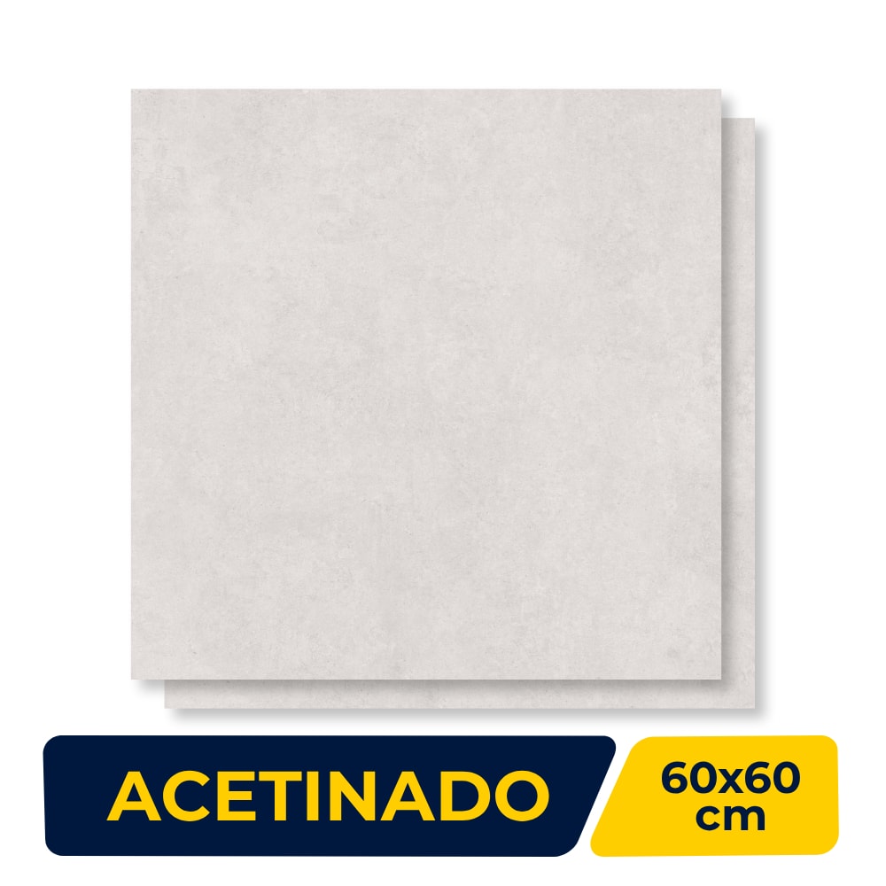 Piso Cerâmico Acetinado 60x60cm Caixa 2,52m² Karina Artisan Retificado - 60305